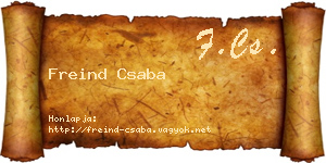 Freind Csaba névjegykártya
